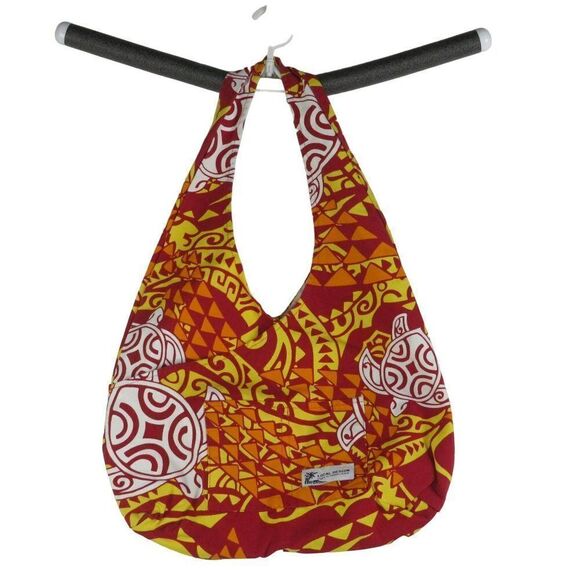 Local Design Hawaiian Turtle Print Crossbody Bag Purse Orange Red Yellow Floral - Picture 1 of 6